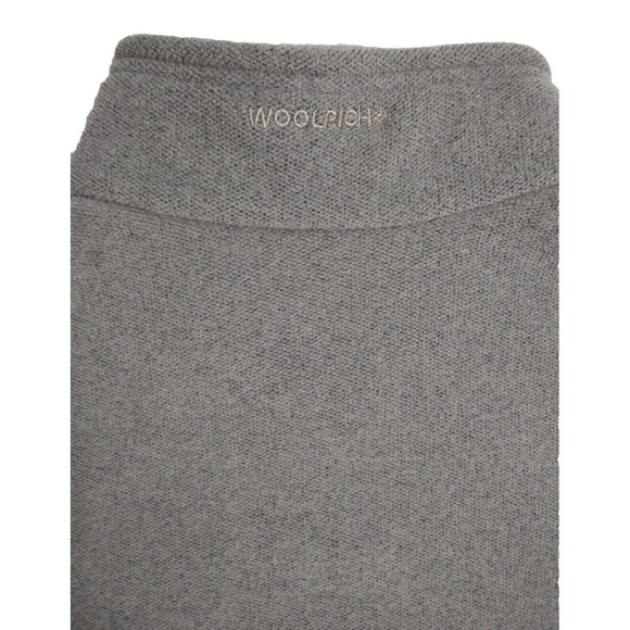 Woolrich Men's Large Fleece Vest Jacket Full Zip Pockets Gray Taupe Pile Lined - Picture 9 of 11